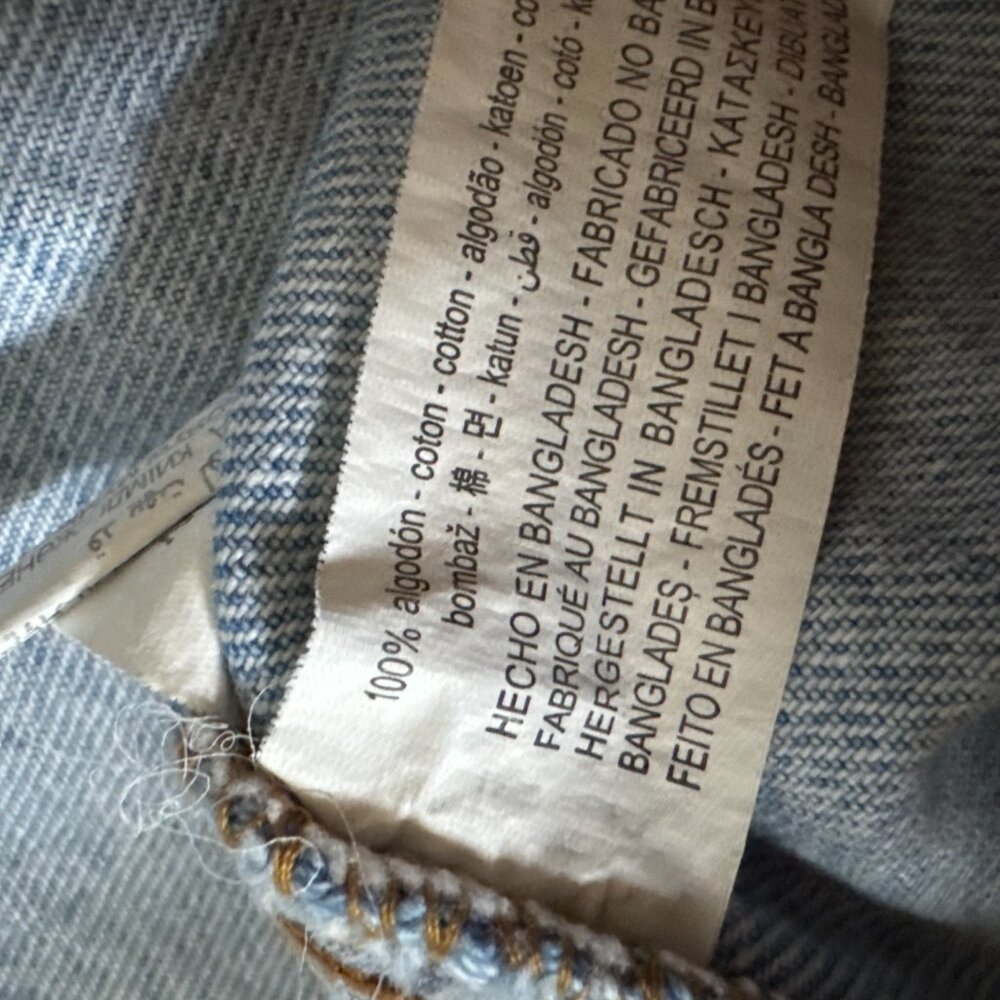 ZARA Girls Denim Overall Dress Light Wash Size 8 Pinafore Jumper Classic Button - Picture 14 of 15
